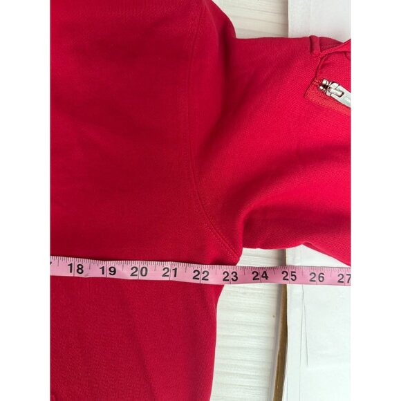 The Kooples Mens Red Hoodie‎ Kangaroo Pocket Arm Zip Cotton Size M - Picture 8 of 12